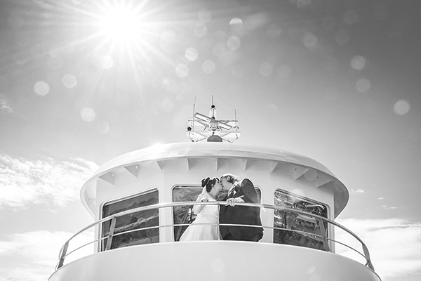 Hochzeitsfotografie auf dem Schiff