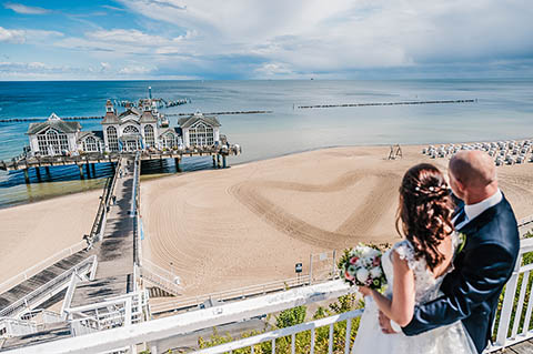 Hochzeitsfotografie Seebrücke Sellin Rügen